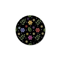 Embroidery Seamless Pattern With Flowers Golf Ball Marker by Vaneshart