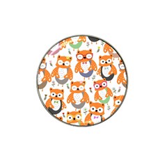 Cute Colorful Owl Cartoon Seamless Pattern Hat Clip Ball Marker by Vaneshart