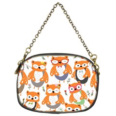 Cute Colorful Owl Cartoon Seamless Pattern Chain Purse (one Side) by Vaneshart