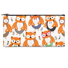 Cute Colorful Owl Cartoon Seamless Pattern Pencil Case by Vaneshart