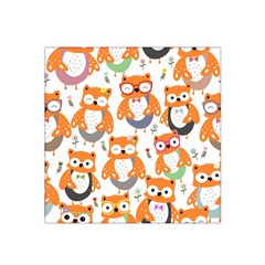 Cute Colorful Owl Cartoon Seamless Pattern Satin Bandana Scarf by Vaneshart