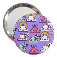 Cloud Seamless Pattern 3  Handbag Mirrors