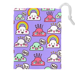 Cloud Seamless Pattern Drawstring Pouch (4xl)