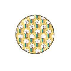 Smile Cloud Rainbow Pattern Yellow Hat Clip Ball Marker (10 Pack) by Vaneshart