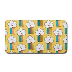 Smile Cloud Rainbow Pattern Yellow Medium Bar Mats by Vaneshart