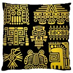 American Golden Ancient Totems Large Cushion Case (Two Sides) Front