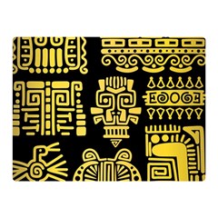 American Golden Ancient Totems Double Sided Flano Blanket (mini)  by Vaneshart