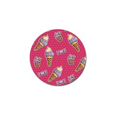 Seamless Pattern Patches With Ice Cream Golf Ball Marker by Vaneshart