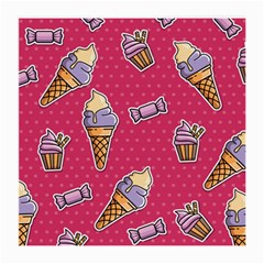 Seamless Pattern Patches With Ice Cream Medium Glasses Cloth by Vaneshart