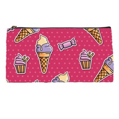 Seamless Pattern Patches With Ice Cream Pencil Case by Vaneshart