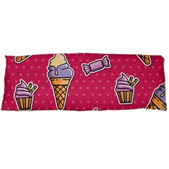 Seamless Pattern Patches With Ice Cream Body Pillow Case (dakimakura) by Vaneshart