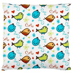 Birds Pattern Design Large Cushion Case (one Side) by Vaneshart