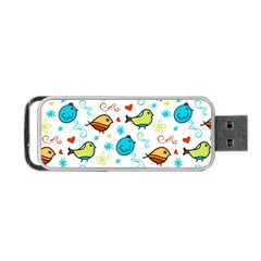 Birds Pattern Design Portable Usb Flash (two Sides) by Vaneshart