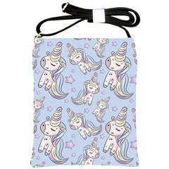 Pattern With Cute Unicorns Shoulder Sling Bag by Vaneshart