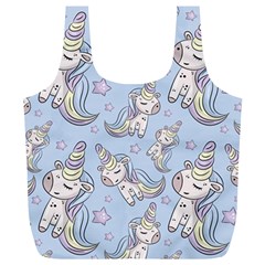 Pattern With Cute Unicorns Full Print Recycle Bag (xl) by Vaneshart