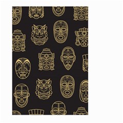 Indian Aztec African Historic Tribal Mask Seamless Pattern Large Garden Flag (two Sides) by Vaneshart