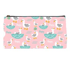 Cute Happy Duck Gift Card Design Seamless Pattern Template Pencil Case by Vaneshart