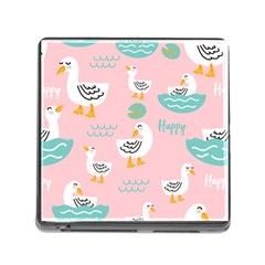 Cute Happy Duck Gift Card Design Seamless Pattern Template Memory Card Reader (square 5 Slot)