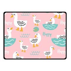 Cute Happy Duck Gift Card Design Seamless Pattern Template Fleece Blanket (small) by Vaneshart