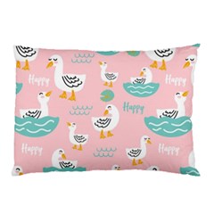 Cute Happy Duck Gift Card Design Seamless Pattern Template Pillow Case (two Sides) by Vaneshart