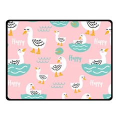 Cute Happy Duck Gift Card Design Seamless Pattern Template Double Sided Fleece Blanket (small)  by Vaneshart