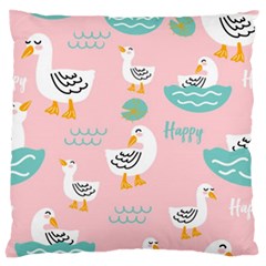 Cute Happy Duck Gift Card Design Seamless Pattern Template Standard Flano Cushion Case (two Sides) by Vaneshart