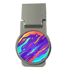 Multicolored Abstract Background Money Clips (round)  by Vaneshart