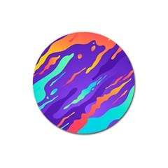 Multicolored Abstract Background Magnet 3  (round) by Vaneshart