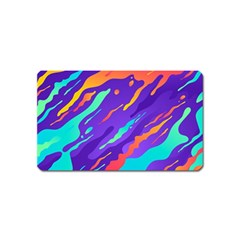 Multicolored Abstract Background Magnet (name Card) by Vaneshart