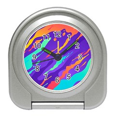 Multicolored Abstract Background Travel Alarm Clock by Vaneshart