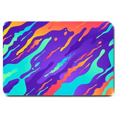 Multicolored Abstract Background Large Doormat  by Vaneshart