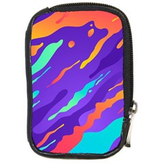 Multicolored Abstract Background Compact Camera Leather Case by Vaneshart