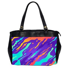 Multicolored Abstract Background Oversize Office Handbag (2 Sides) by Vaneshart