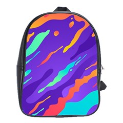 Multicolored Abstract Background School Bag (xl) by Vaneshart