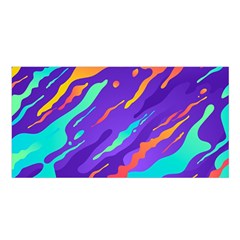 Multicolored Abstract Background Satin Shawl by Vaneshart