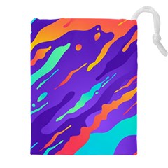 Multicolored Abstract Background Drawstring Pouch (4xl) by Vaneshart