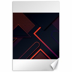 Gradient Geometric Shapes Dark Background Design Canvas 24  X 36  by Vaneshart