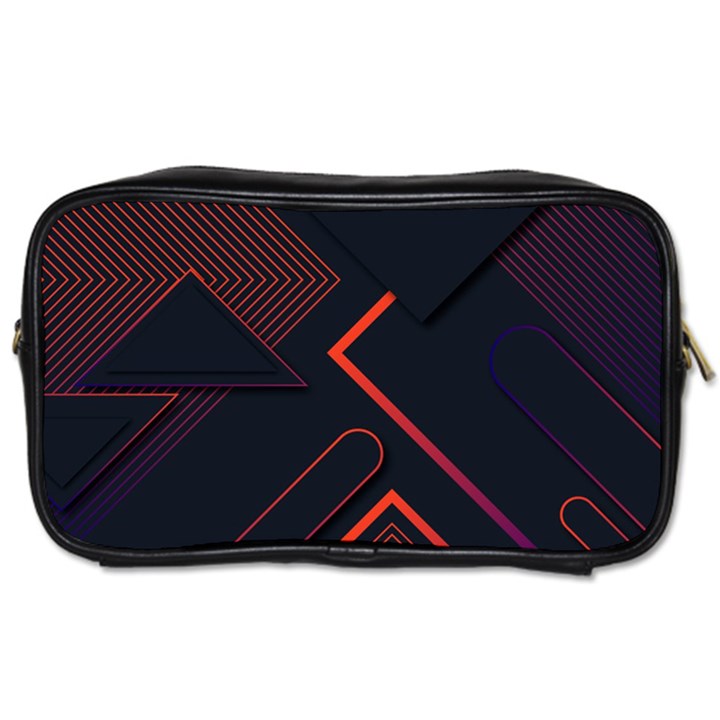 Gradient Geometric Shapes Dark Background Design Toiletries Bag (One Side)