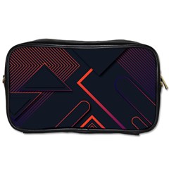 Gradient Geometric Shapes Dark Background Design Toiletries Bag (two Sides) by Vaneshart