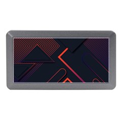 Gradient Geometric Shapes Dark Background Design Memory Card Reader (mini) by Vaneshart