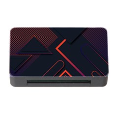 Gradient Geometric Shapes Dark Background Design Memory Card Reader With Cf