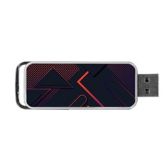 Gradient Geometric Shapes Dark Background Design Portable Usb Flash (two Sides) by Vaneshart