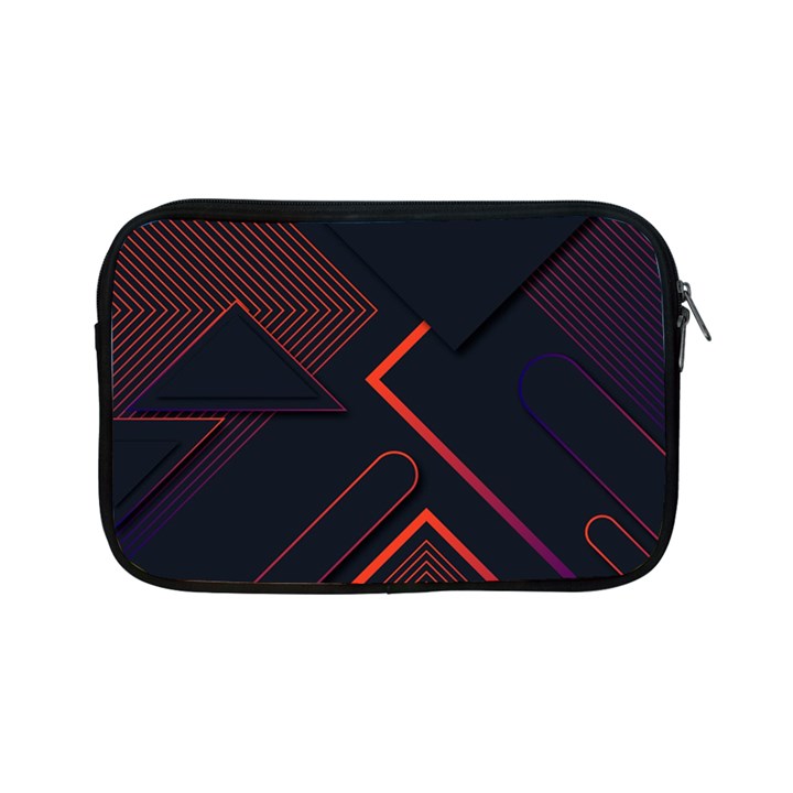 Gradient Geometric Shapes Dark Background Design Apple iPad Mini Zipper Cases