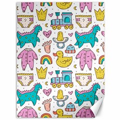 Baby Care Stuff Clothes Toys Cartoon Seamless Pattern Canvas 36  X 48  by Vaneshart