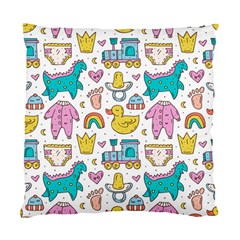 Baby Care Stuff Clothes Toys Cartoon Seamless Pattern Standard Cushion Case (one Side) by Vaneshart