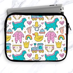 Baby Care Stuff Clothes Toys Cartoon Seamless Pattern Apple Ipad 2/3/4 Zipper Cases by Vaneshart