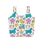 Baby Care Stuff Clothes Toys Cartoon Seamless Pattern Full Print Recycle Bag (S) Front