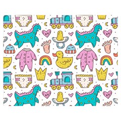 Baby Care Stuff Clothes Toys Cartoon Seamless Pattern Double Sided Flano Blanket (medium)  by Vaneshart