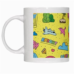 Travel Pattern White Mugs by Vaneshart