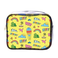 Travel Pattern Mini Toiletries Bag (one Side)